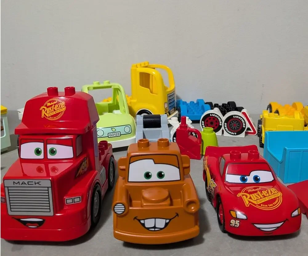 LEGO Duplo Mega Lot 93 pieces Disney Cars, Train Action Bricks, Construction EUC